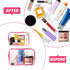 AURUZA 6 PACK Clear Toiletry Bag, TSA Approved Cosmetic Makeup Bags Set, Portable Travel Makeup Bags Zipper PVC Cosmetic Pouch Airport Airline for...
